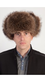 Mütze aus Waschbär Pelz - Hut russischen Stil - Voller Pelz